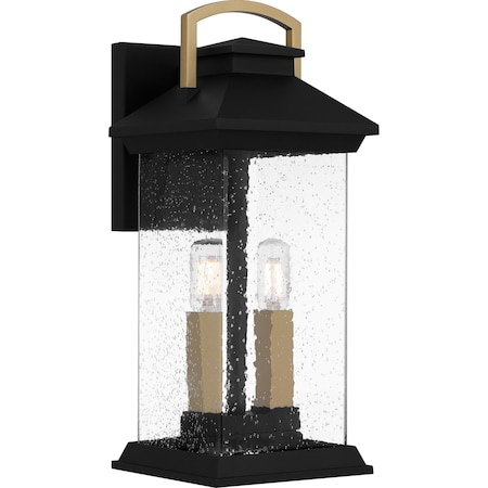 Quoizel Henderson Outdoor Wall 2 Lights Earth Black HND8306EK